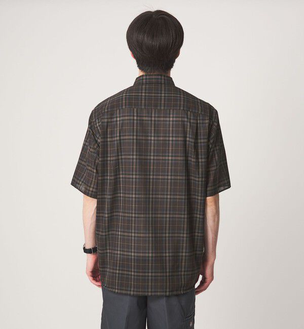 UNITED ARROWS green label relaxing「ウォッシャブル TW サイロ ジャストルーズ チェック柄 半袖 シャツ -通気性・接触冷感-」|シャツ・ブラウス|