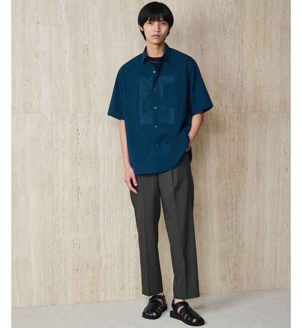 UNITED ARROWS green label relaxing「ウォッシャブル TW サイロ ジャストルーズ チェック柄 半袖 シャツ -通気性・接触冷感-」|シャツ・ブラウス|