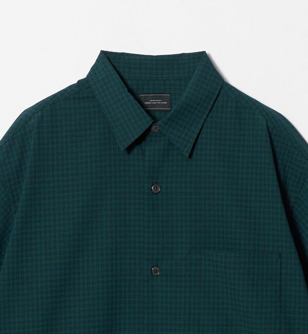 UNITED ARROWS green label relaxing「ウォッシャブル TW サイロ ジャストルーズ チェック柄 半袖 シャツ -通気性・接触冷感-」|シャツ・ブラウス|