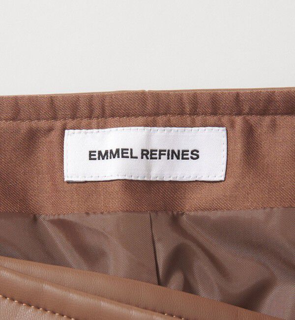 EMMEL REFINES「＜EMMEL REFINES＞EM レザーライク ラップ ミニスカート」|スカート|