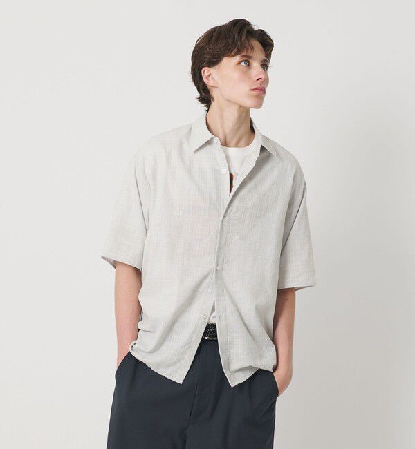BEAUTY&YOUTH UNITED ARROWS「ツイードライク テクスチャード レギュラー シャツ GRANDE型」|シャツ・ブラウス|LT.GRAY