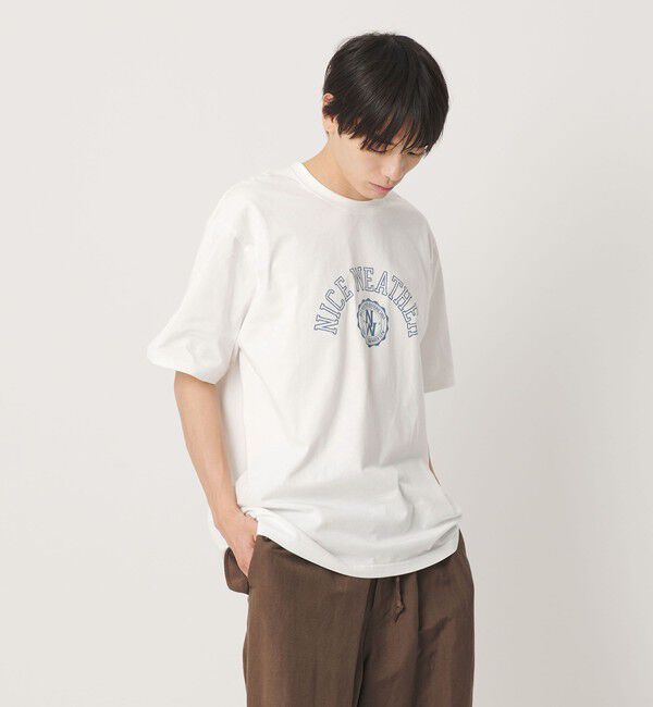 NICE WEATHER「＜NICE WEATHER＞ロゴプリント Tシャツ」|Tシャツ・カットソー|