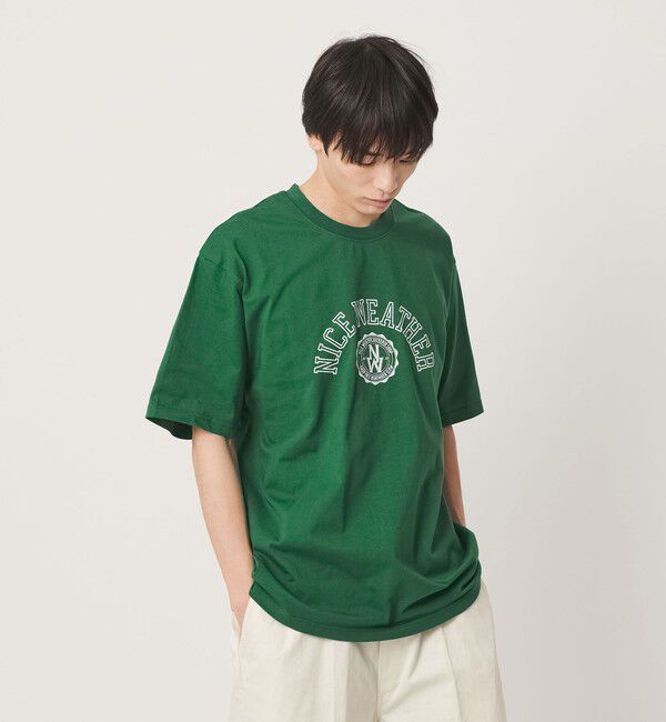 NICE WEATHER「＜NICE WEATHER＞ロゴプリント Tシャツ」|Tシャツ・カットソー|
