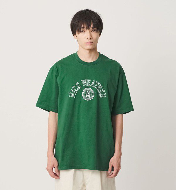 NICE WEATHER「＜NICE WEATHER＞ロゴプリント Tシャツ」|Tシャツ・カットソー|