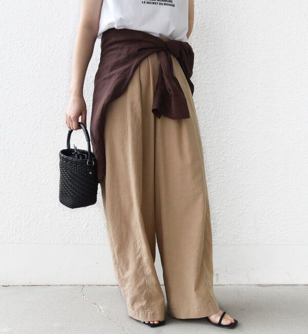 SHIPS for women「〈洗濯機可能〉ステッチ デザイン イージー ワイド パンツ」|その他|