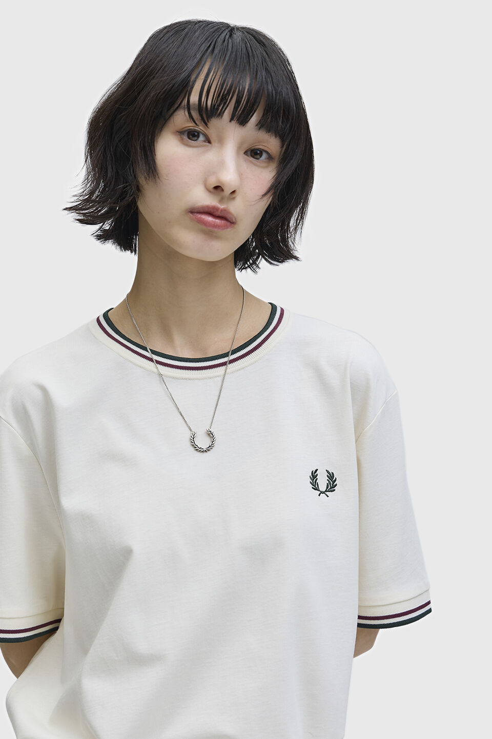 FRED PERRY 「Twin Tipped T-Shirt／ティップラインTシャツ M1588V」|Tシャツ・カットソー|ECRU