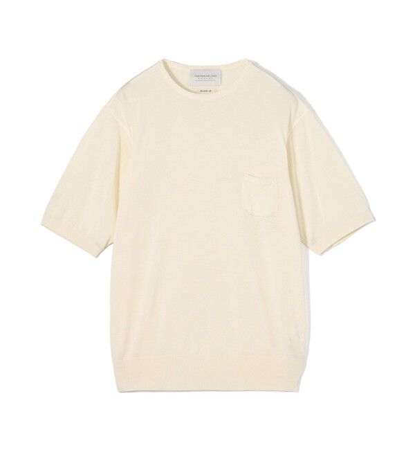 TOMORROWLAND MENS「TOMORROWLAND tricot プライムシルク ハイゲージ クルーネックニットTシャツ」|ニット・セーター|11 オフホワイト