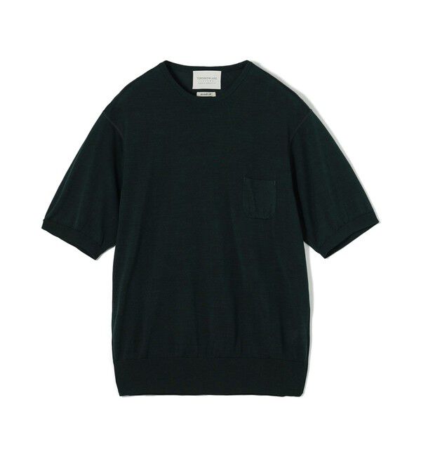 TOMORROWLAND MENS「TOMORROWLAND tricot プライムシルク ハイゲージ クルーネックニットTシャツ」|ニット・セーター|59 ダークグリーン
