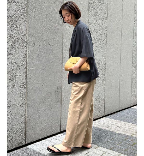 SLOBE IENA「《WEB限定/追加》リネンレーヨンハーフスリーブジャケット」|その他|