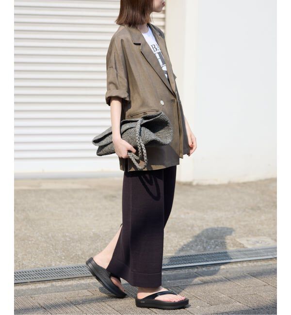 SLOBE IENA「《WEB限定/追加》リネンレーヨンハーフスリーブジャケット」|その他|