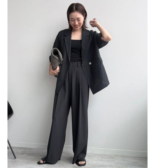 SLOBE IENA「《WEB限定/追加》リネンレーヨンハーフスリーブジャケット」|その他|