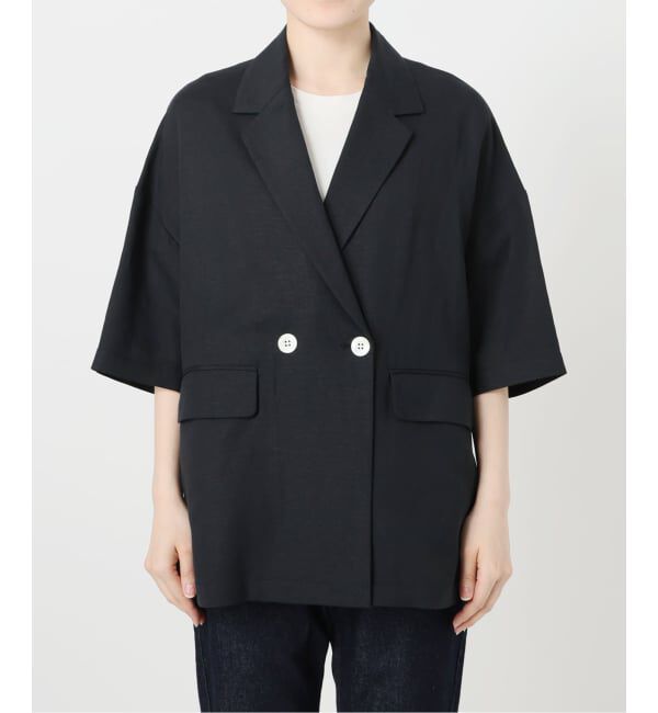 SLOBE IENA「《WEB限定/追加》リネンレーヨンハーフスリーブジャケット」|その他|