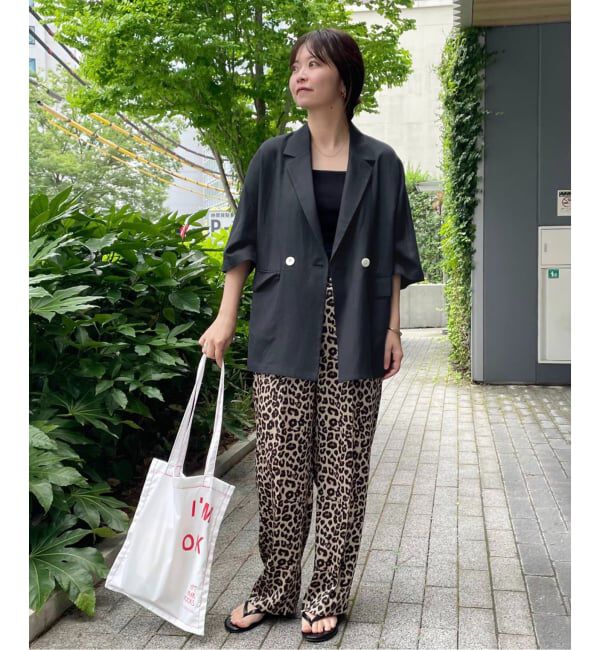 SLOBE IENA「《WEB限定/追加》リネンレーヨンハーフスリーブジャケット」|その他|