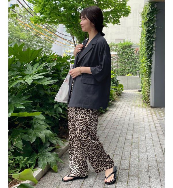 SLOBE IENA「《WEB限定/追加》リネンレーヨンハーフスリーブジャケット」|その他|