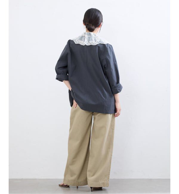 IENA「BLACK コットンチノパンツ」|チノ|