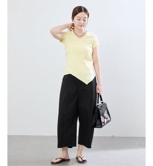 IENA「オーガニックコットンミックスバレルパンツ」|スラックス|