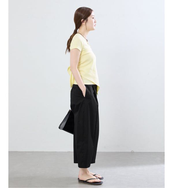 IENA「オーガニックコットンミックスバレルパンツ」|スラックス|