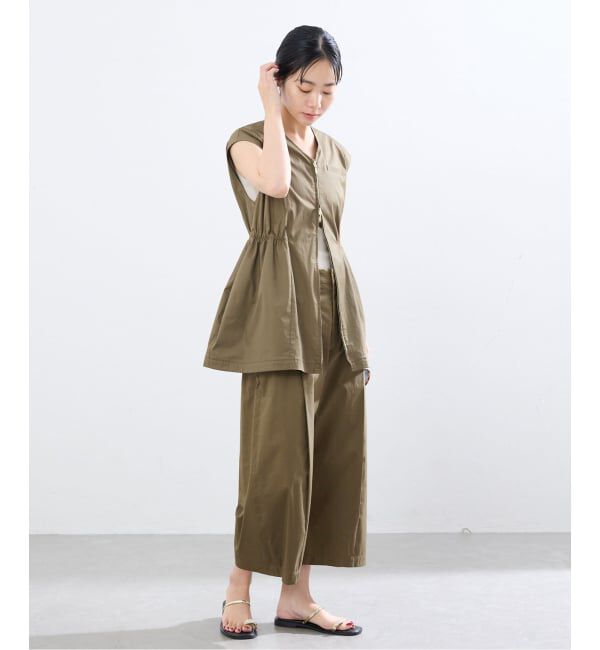 IENA「オーガニックコットンミックスバレルパンツ」|スラックス|