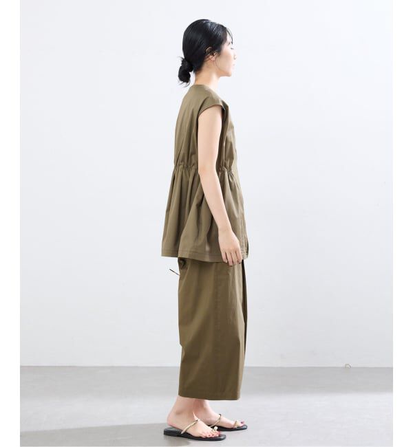 IENA「オーガニックコットンミックスバレルパンツ」|スラックス|