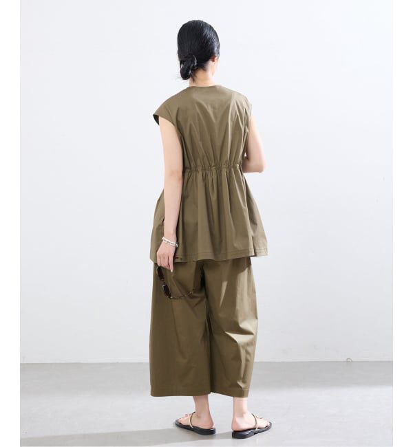 IENA「オーガニックコットンミックスバレルパンツ」|スラックス|