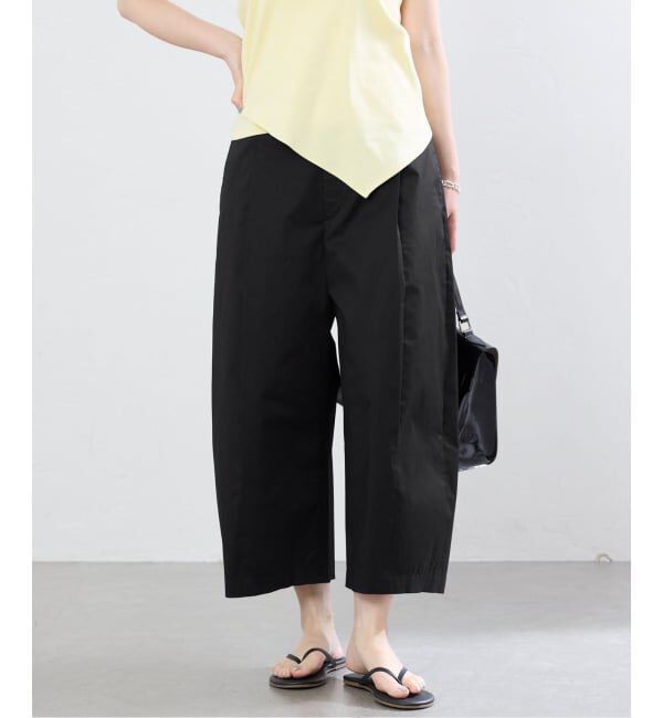 IENA「オーガニックコットンミックスバレルパンツ」|スラックス|