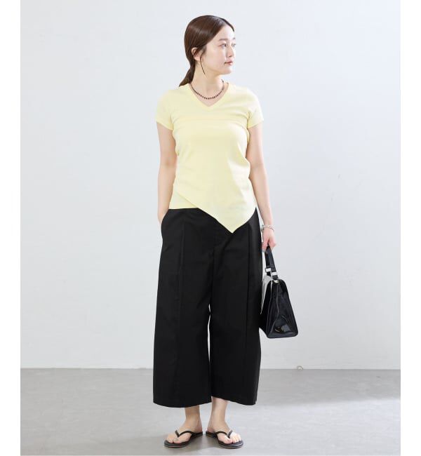 IENA「オーガニックコットンミックスバレルパンツ」|スラックス|