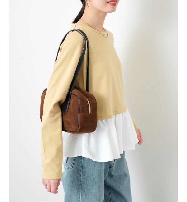 SLOBE IENA「《予約》布帛ドッキングフライスカットソー」|Tシャツ・カットソー|