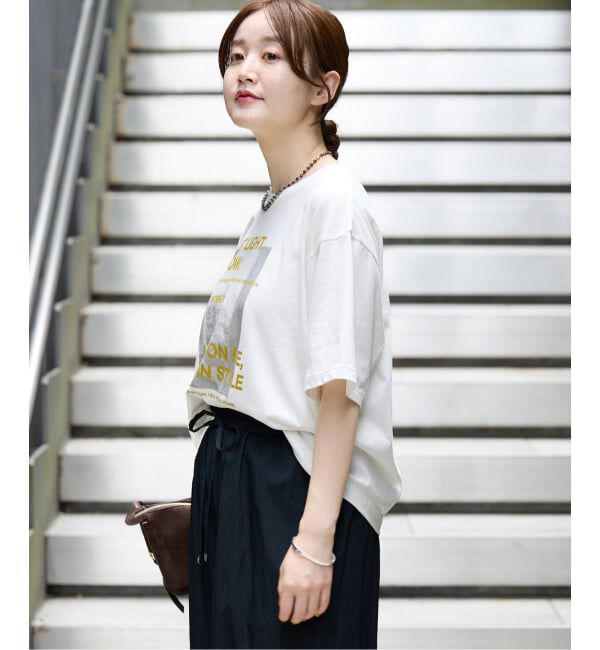 IENA「LOGOプリント PHOTO Tシャツ」|Tシャツ・カットソー|