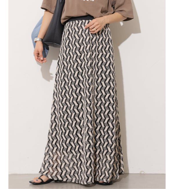 JOURNAL STANDARD relume「【TORRAZZO DONNA/トラッゾドンナ】ジオメトリックレーススカート」|スカート|ベージュ
