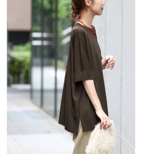JOURNAL STANDARD relume「《追加6 / 新色》接触冷感 / ウォッシャブルクールポンチョプルオーバー」|ニット・セーター|