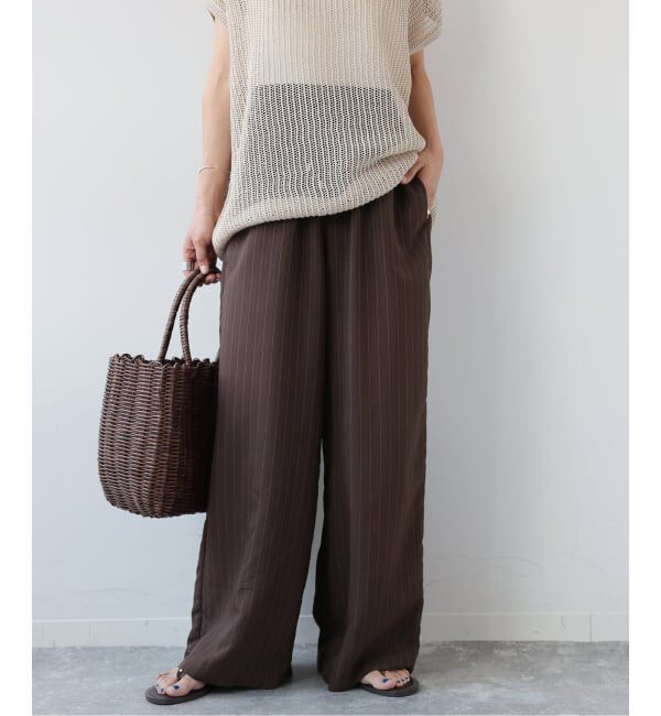 JOURNAL STANDARD relume「《追加》N/Rダブルストライプパンツ」|その他|ブラウン