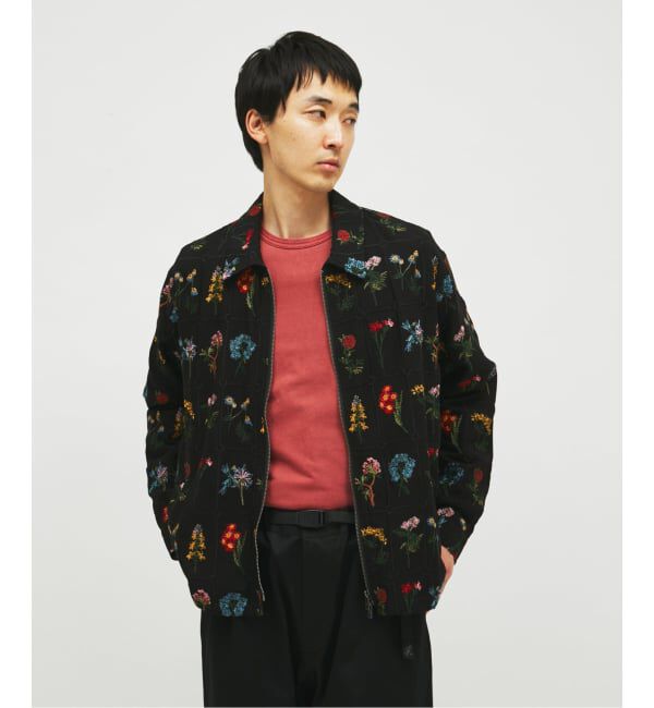 JOURNAL STANDARD「《予約》フラワー エンブロイダリー ジップ シャツ」|シャツ・ブラウス|