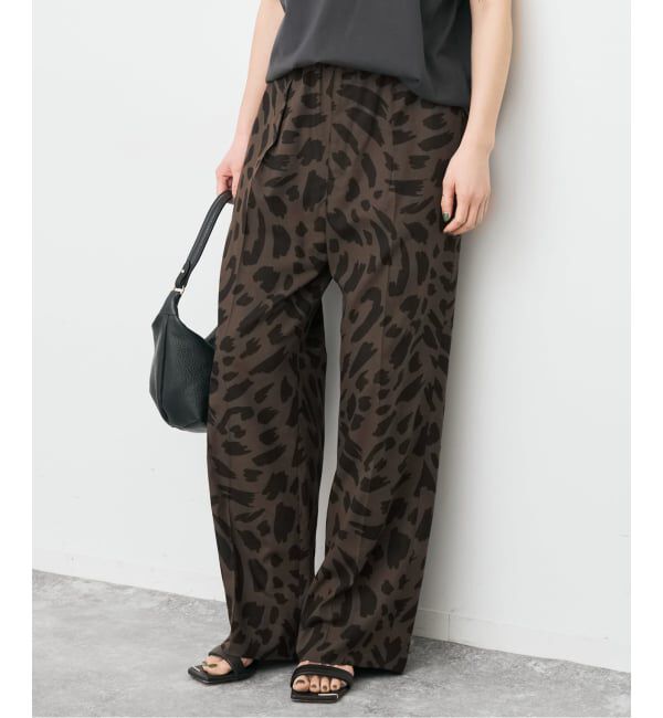 Spick and Span「《セットアップ可》アートレオパードタックイージーパンツ」|その他|