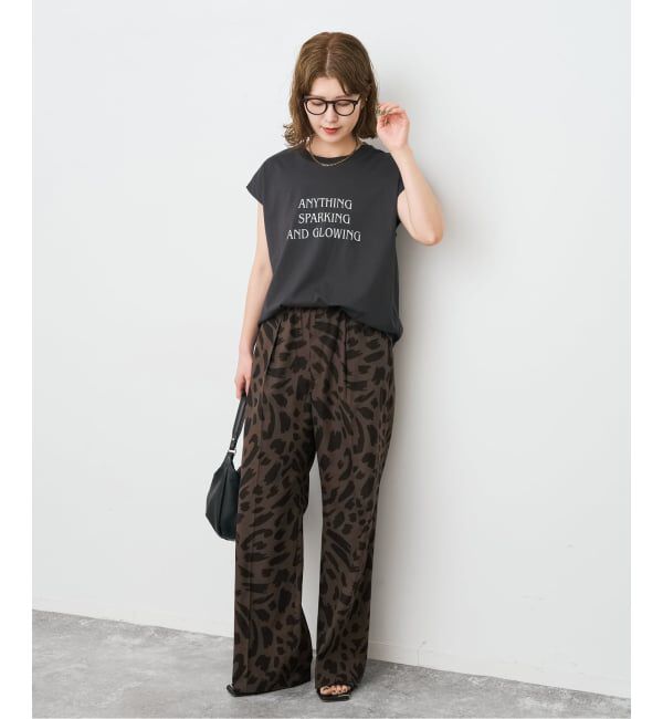Spick and Span「《セットアップ可》アートレオパードタックイージーパンツ」|その他|