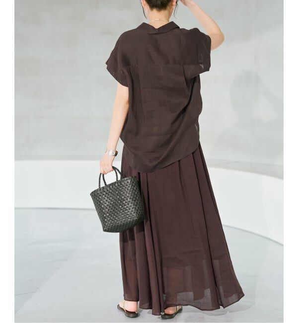 Spick and Span「《セットアップ可》ラミーブレンドフレンチスリーブシャツ」|シャツ・ブラウス|