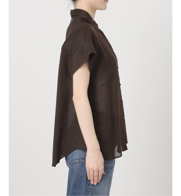 Spick and Span「《セットアップ可》ラミーブレンドフレンチスリーブシャツ」|シャツ・ブラウス|