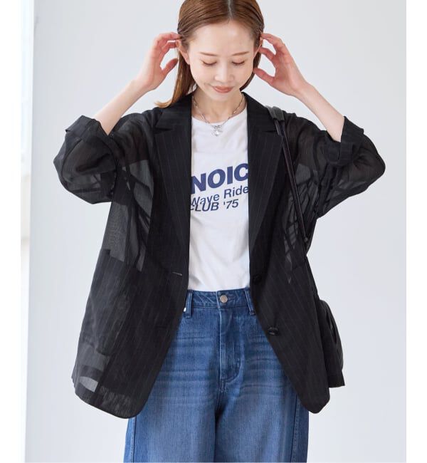 U by SPICK&SPAN「《追加》シアーオーバージャケット」|テーラードジャケット|