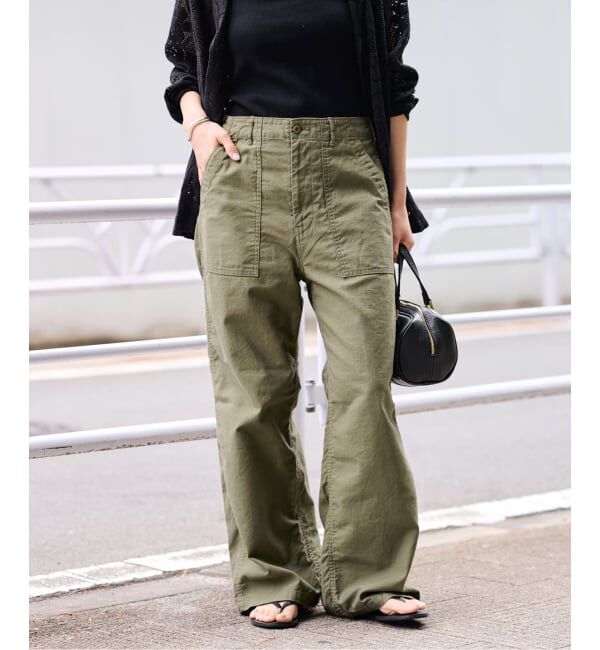 FRAMeWORK「ライトオンスバックサテンベイカーパンツ」|カーゴ|