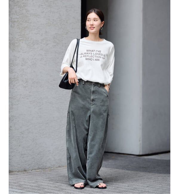 FRAMeWORK「≪WEB限定 / 追加予約≫クロップドスリーブロゴロンT」|Tシャツ・カットソー|