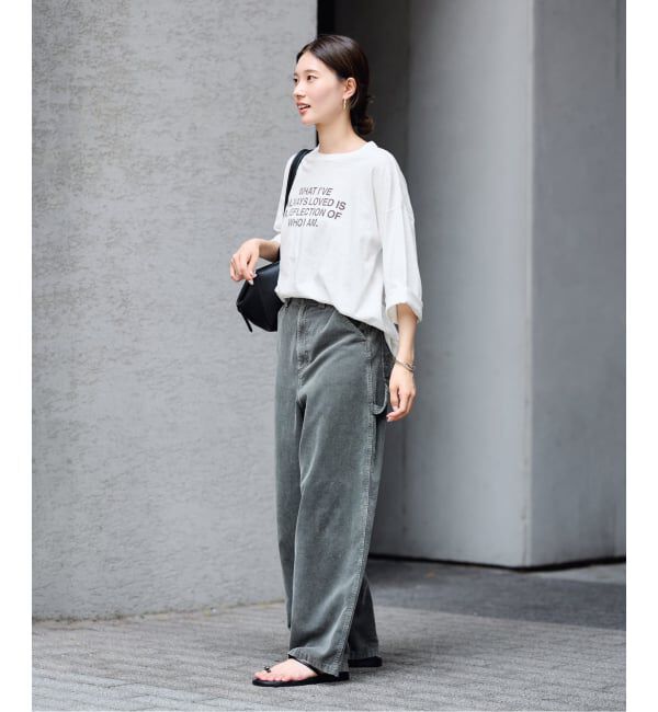 FRAMeWORK「≪WEB限定 / 追加予約≫クロップドスリーブロゴロンT」|Tシャツ・カットソー|