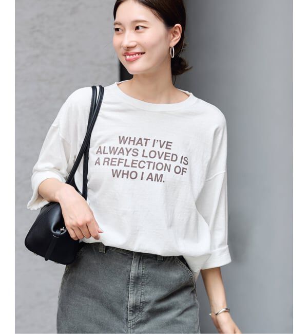 FRAMeWORK「≪WEB限定 / 追加予約≫クロップドスリーブロゴロンT」|Tシャツ・カットソー|