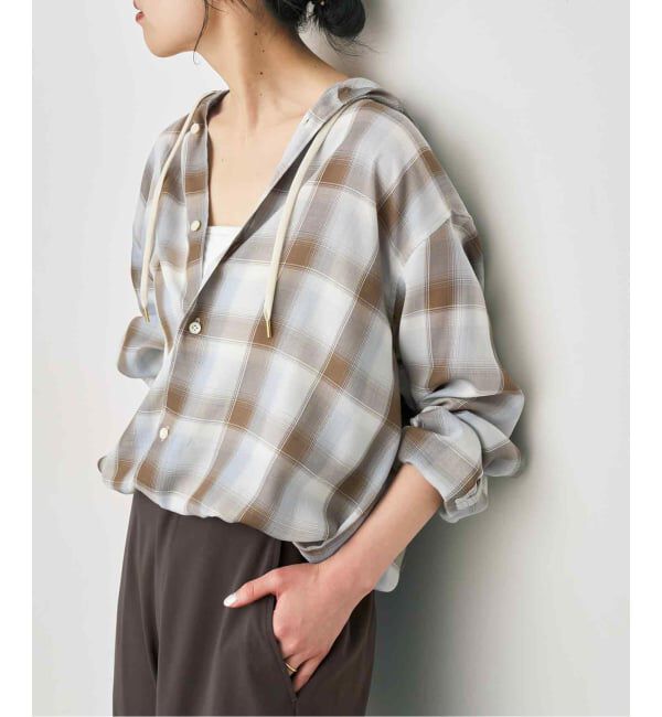 Spick and Span「PEチェックパーカ」|シャツ・ブラウス|