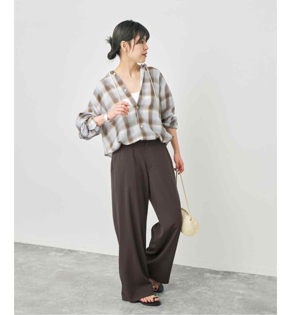 Spick and Span「PEチェックパーカ」|シャツ・ブラウス|