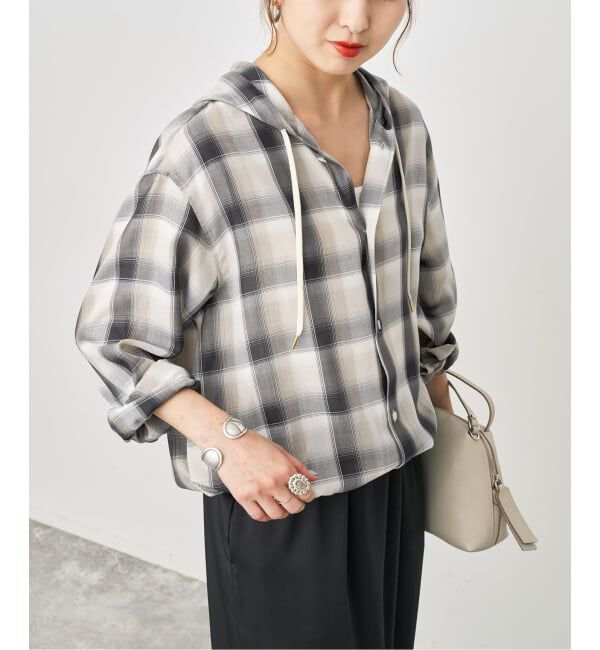 Spick and Span「PEチェックパーカ」|シャツ・ブラウス|