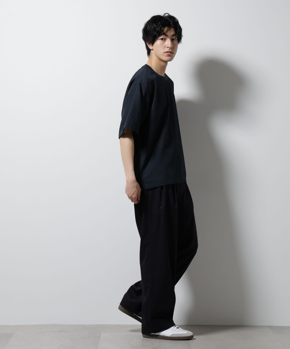 nano･universe「テックリネン布帛Tシャツ 半袖」|Tシャツ・カットソー|