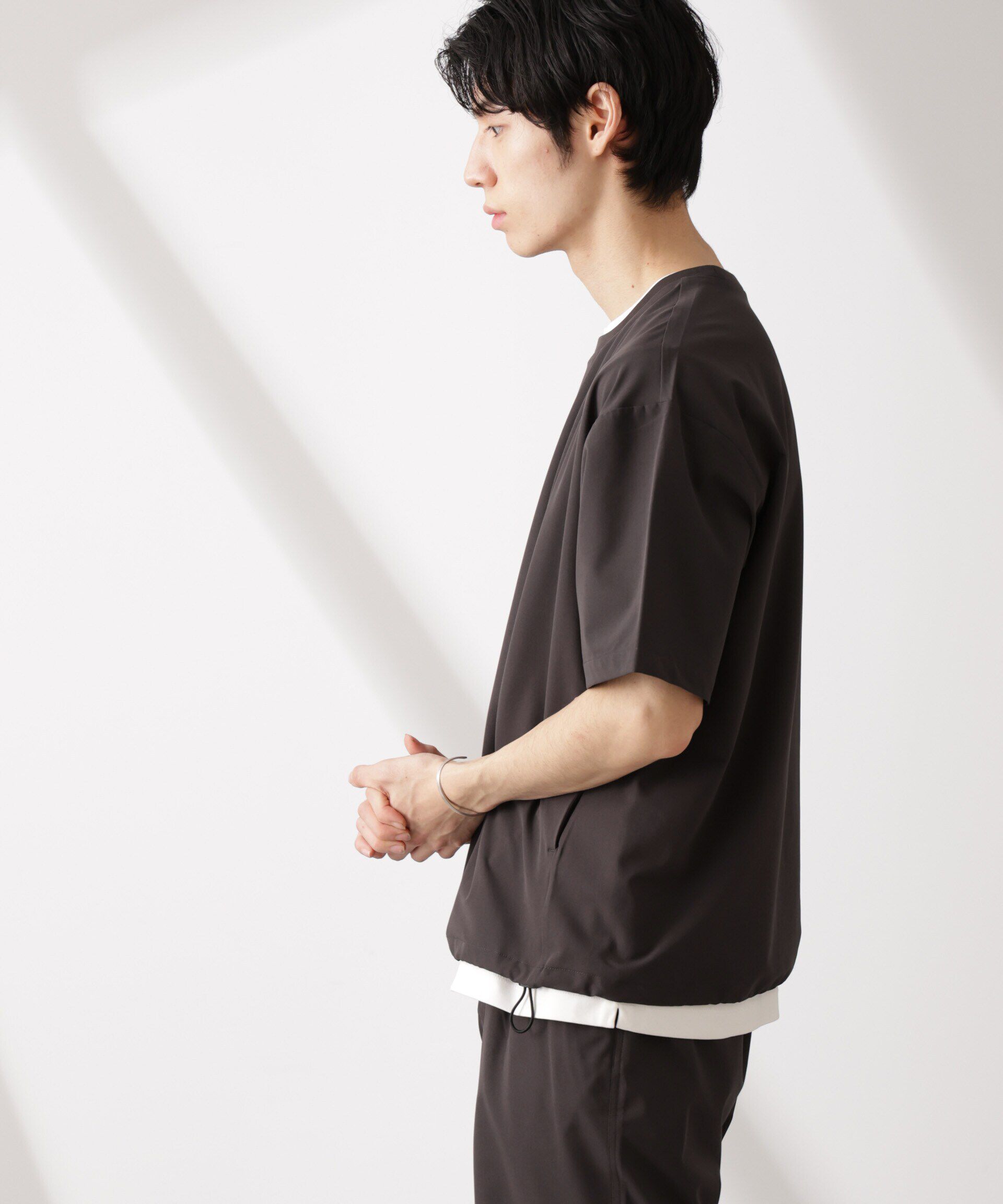  「ライトウェイトストレッチ プルオーバー半袖(セットアップ可)」|Tシャツ・カットソー|