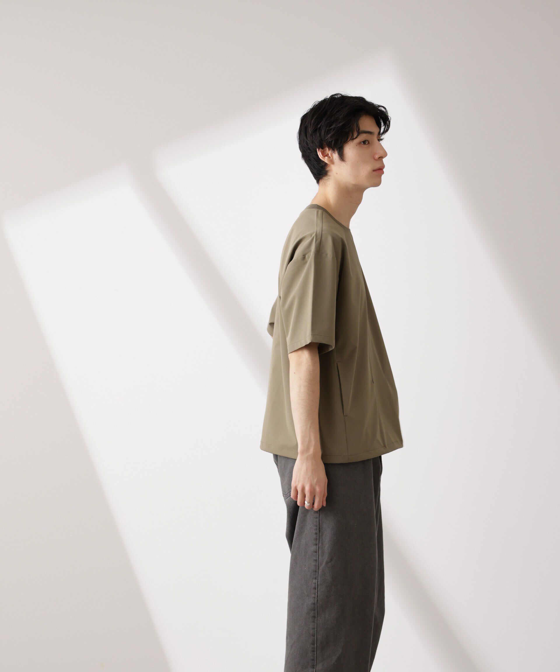  「ライトウェイトストレッチ プルオーバー半袖(セットアップ可)」|Tシャツ・カットソー|