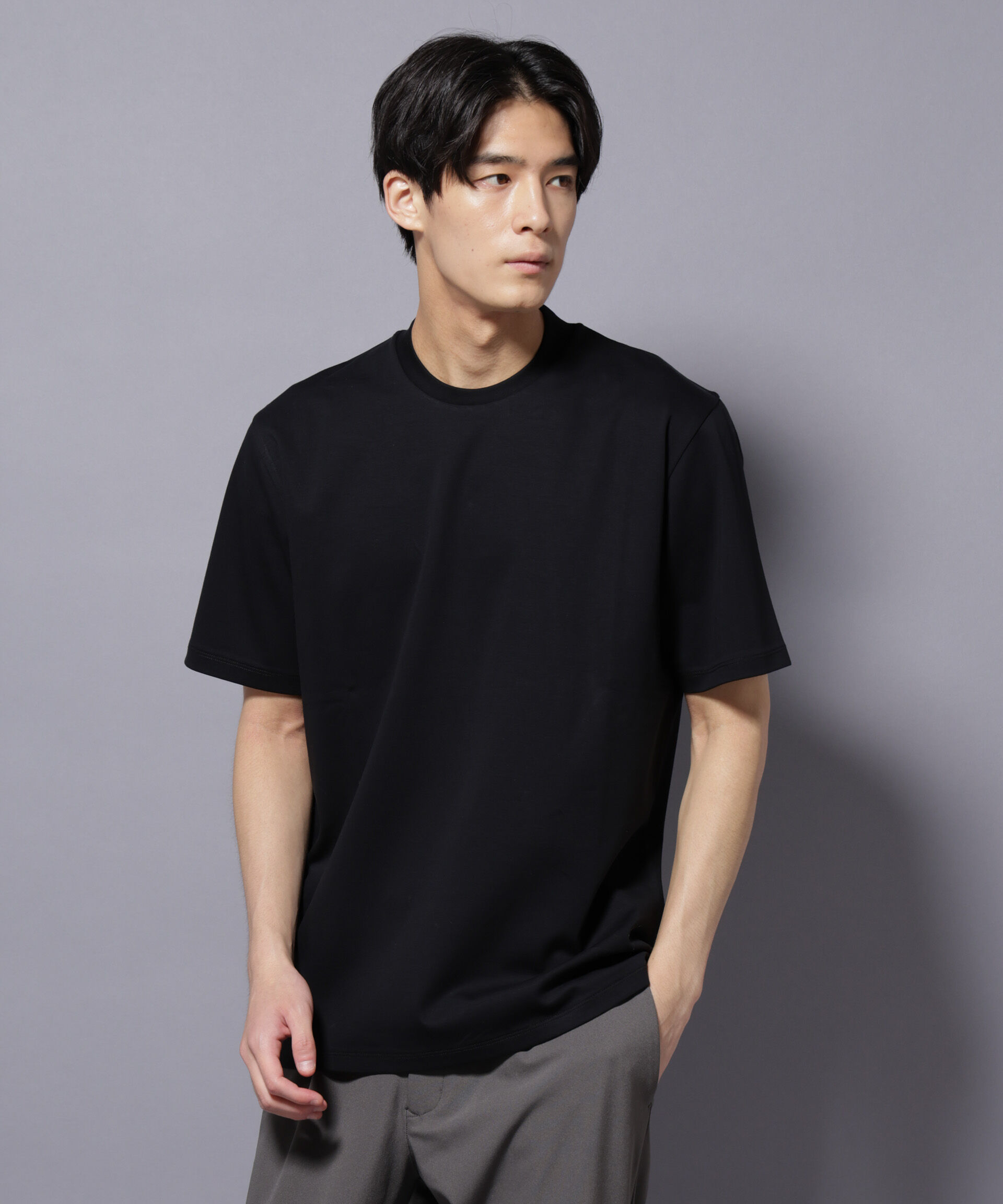 nano･universe「ジャケT(R) プレミアム クルーネック 半袖」|Tシャツ・カットソー|