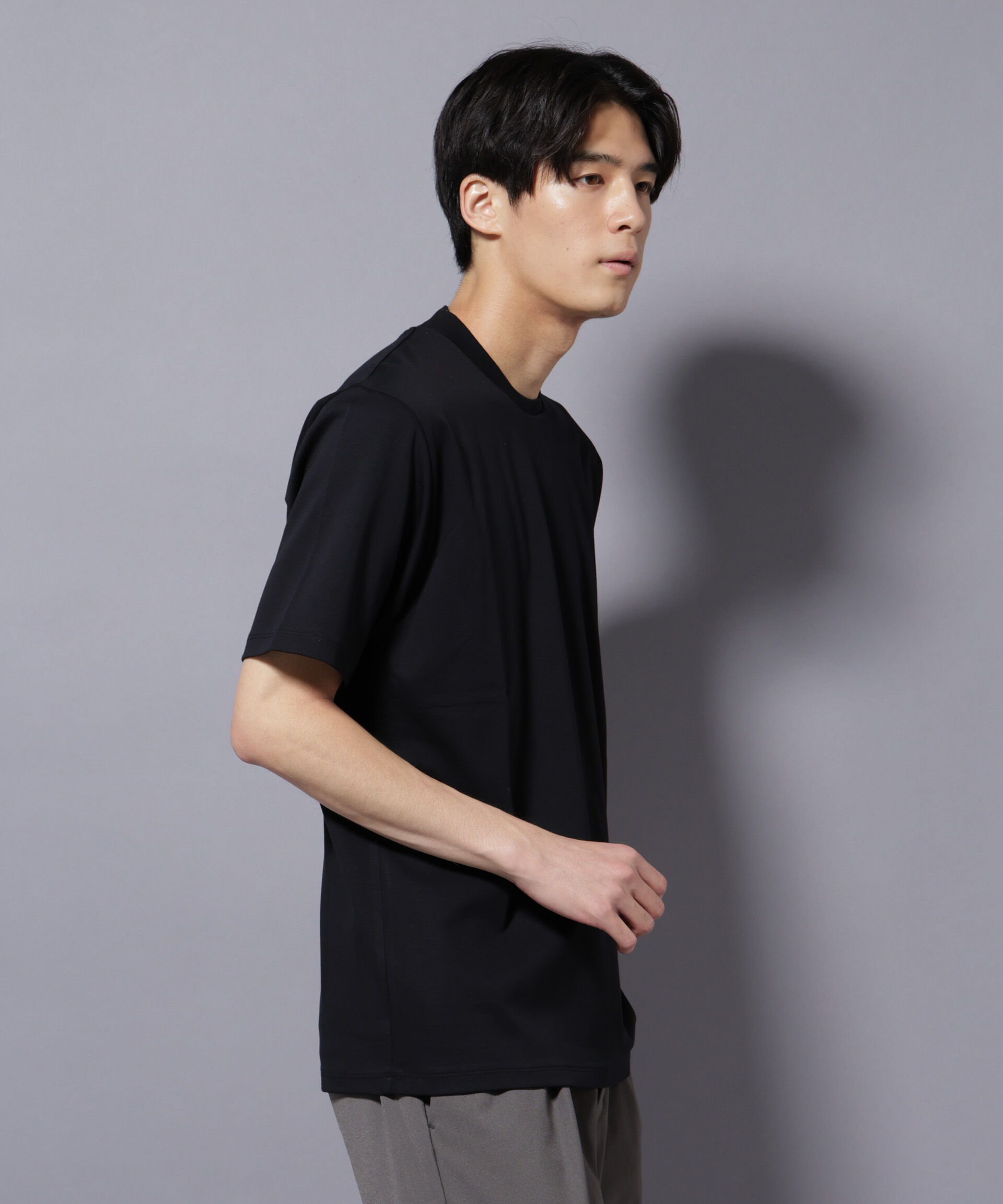 nano･universe「ジャケT(R) プレミアム クルーネック 半袖」|Tシャツ・カットソー|