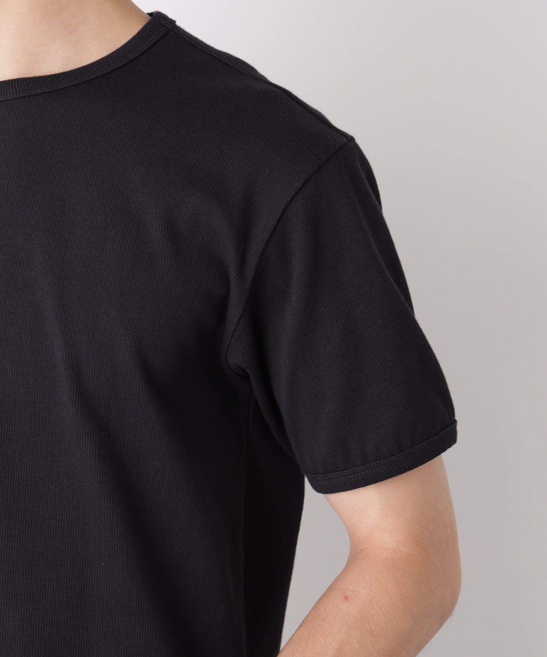 nano･universe「リブフライスTシャツ 半袖」|Tシャツ・カットソー|